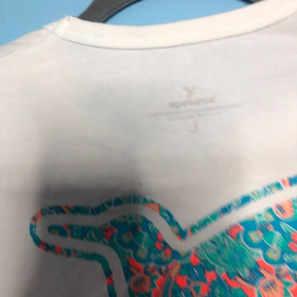 Birddogs Shirt Mens Large White Crew Neck Cotton Logo Bird Colorful - Picture 4 of 8